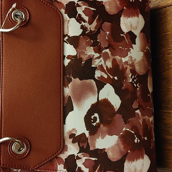 CHAPS Ladies Shoulder Cranberry Colored Purse - Picture 6 of 7